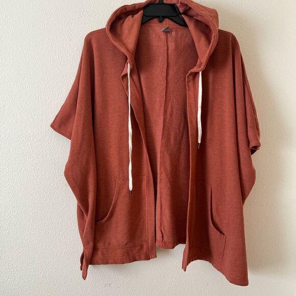 Aerie Hoodie Open Front Sweater Short sleeve Size M/L - Picture 2 of 8